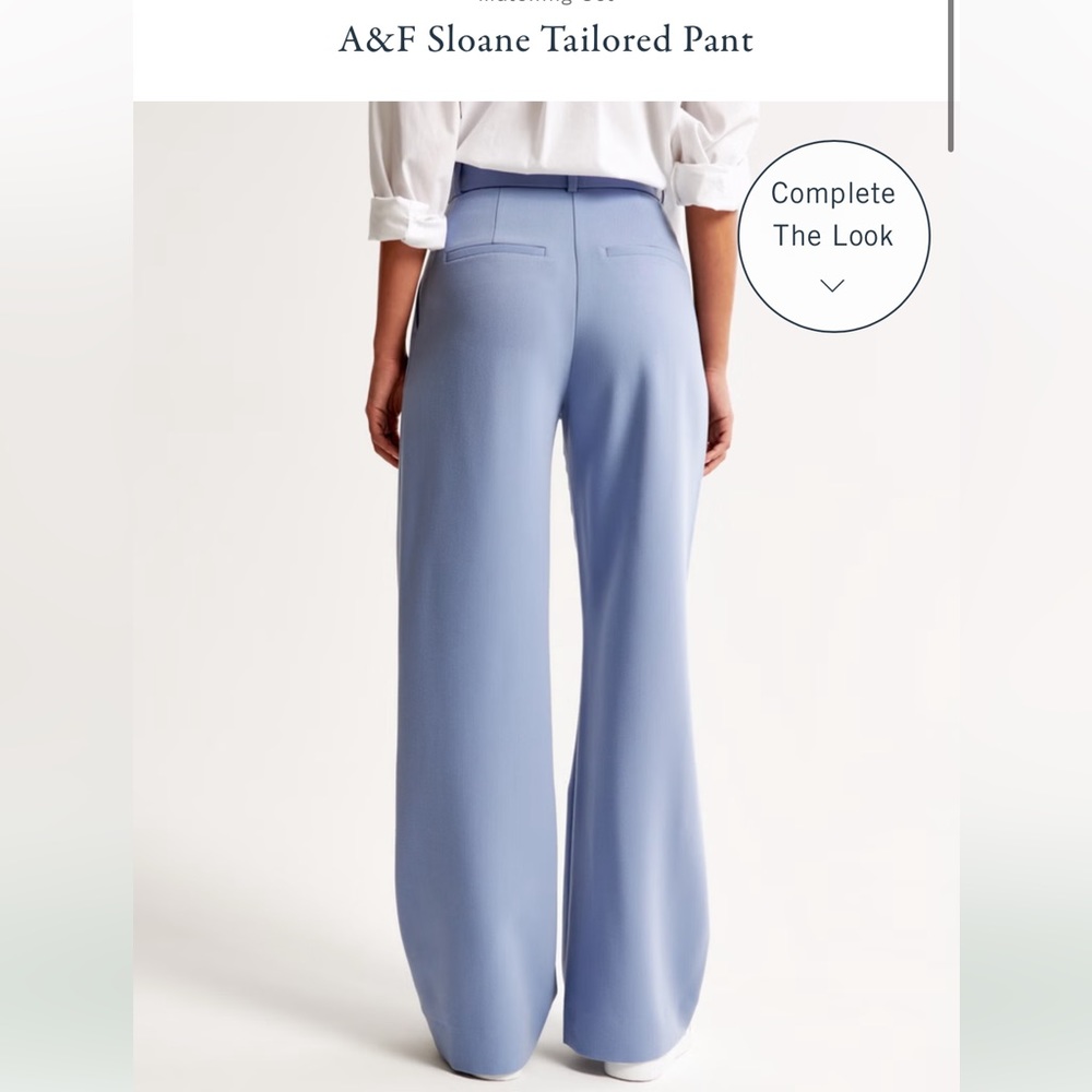 NWT Abercrombie sapphire blue sloane tailored pants